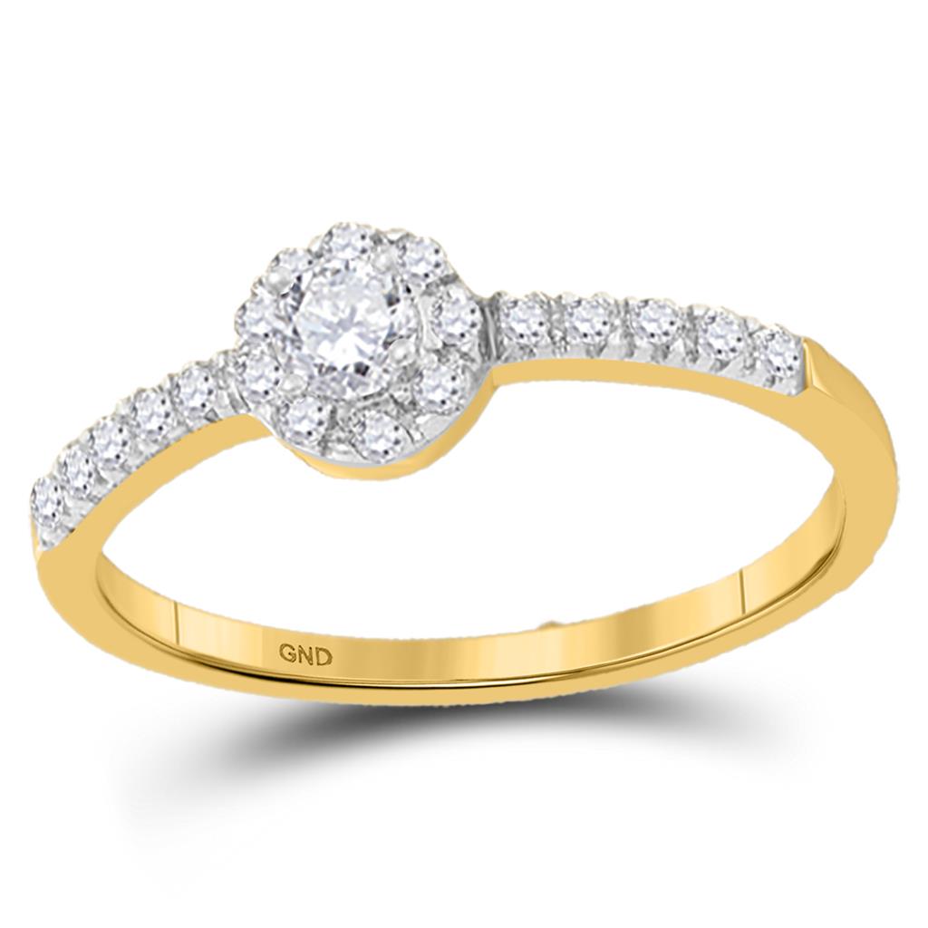 1/4CTW-Diamond RD-CENTER BRIDAL RING