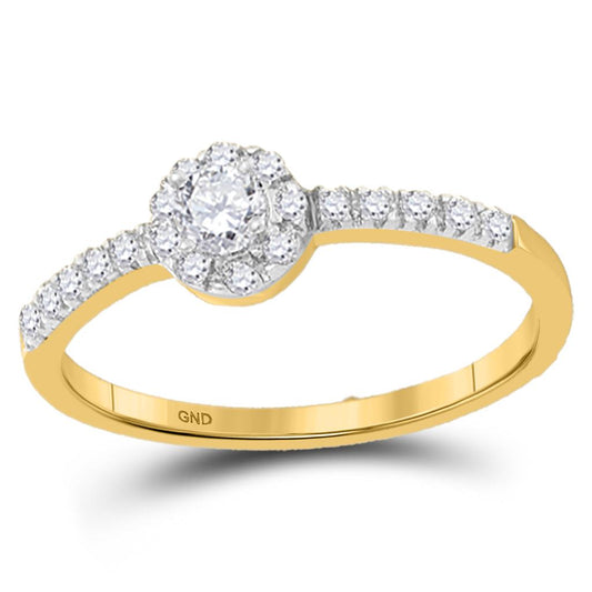 1/4CTW-Diamond RD-CENTER BRIDAL RING