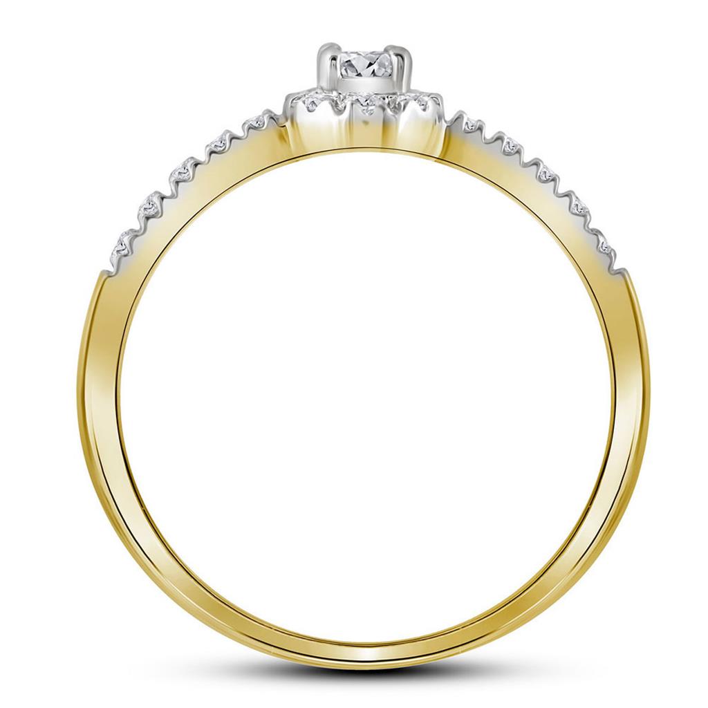 1/4CTW-Diamond RD-CENTER BRIDAL RING