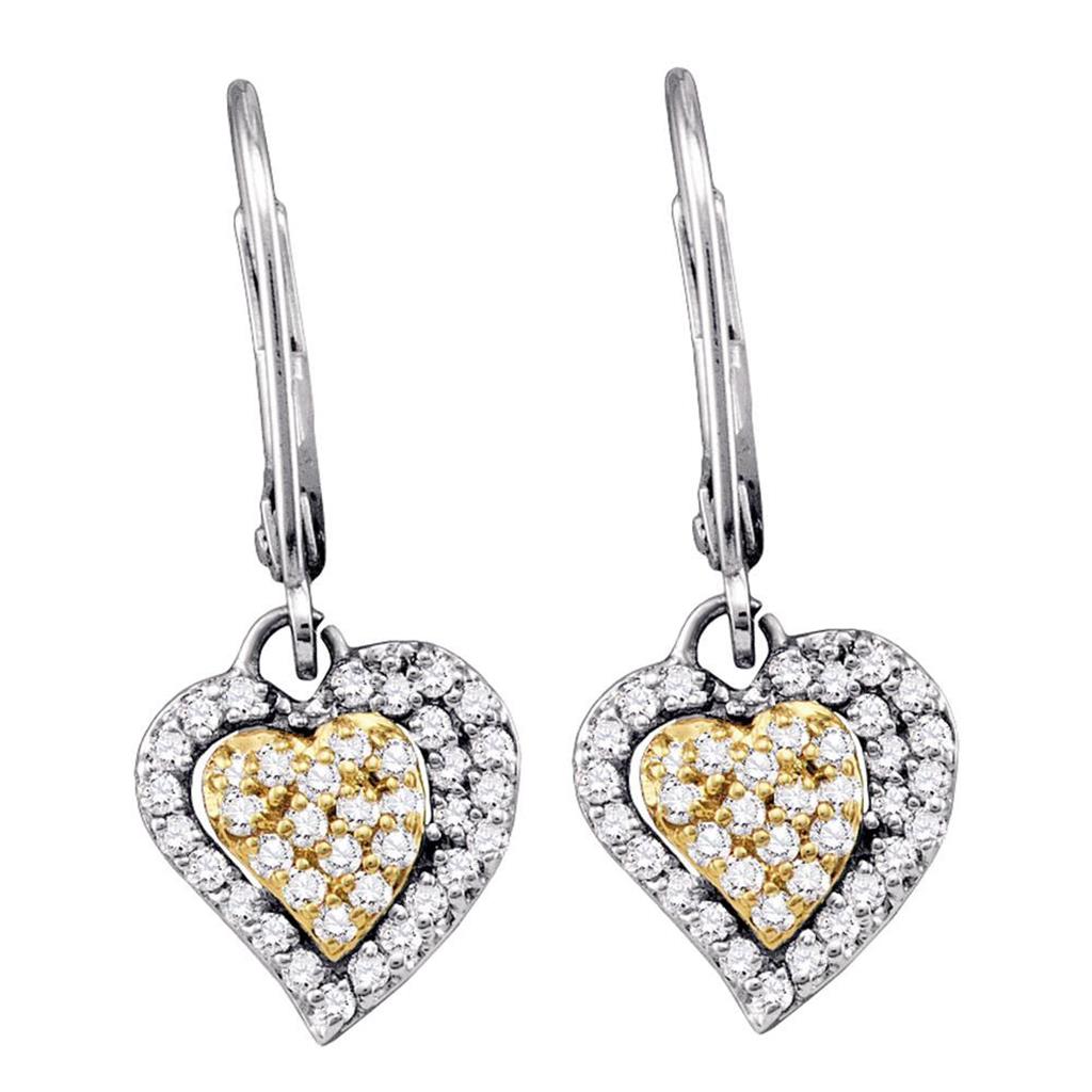 1/2CT-Diamond HEART EARRINGS