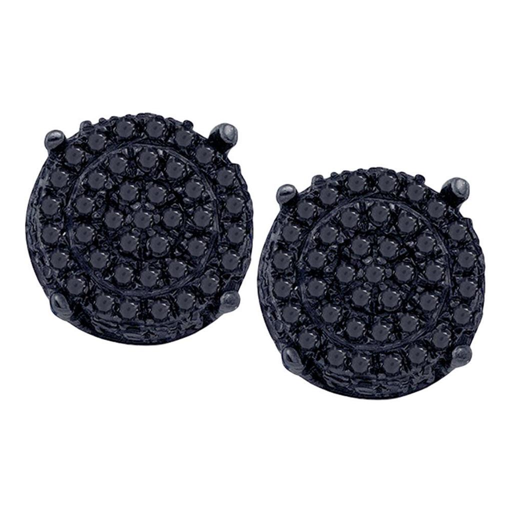 1/4CTW-Diamond BLACK DIAMOND EARRINGS