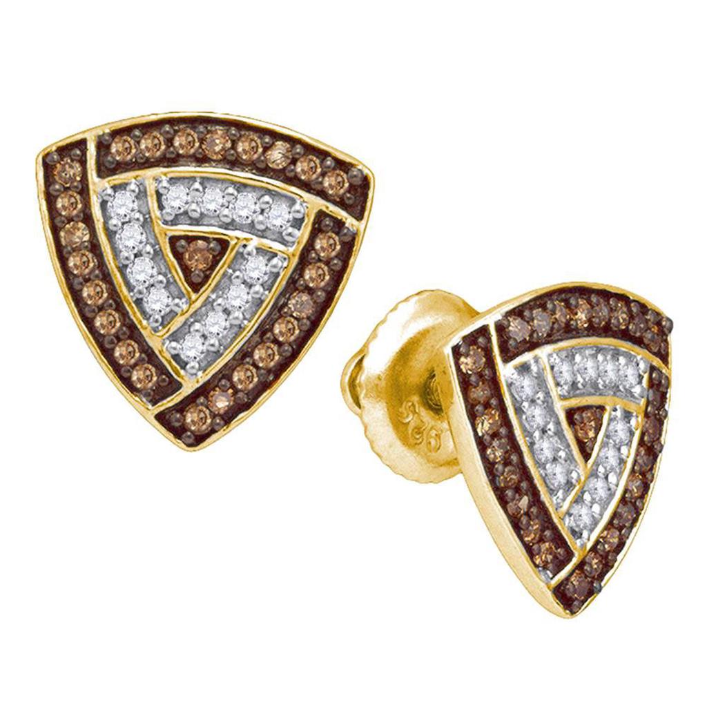 1/3CTW-Diamond  NATURAL BROWN EARRING