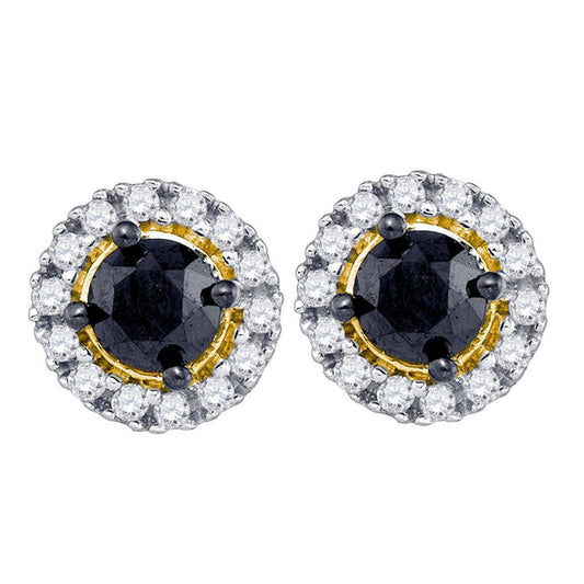 1 CTW-Diamond BLACK DIAMOND EARRINGS