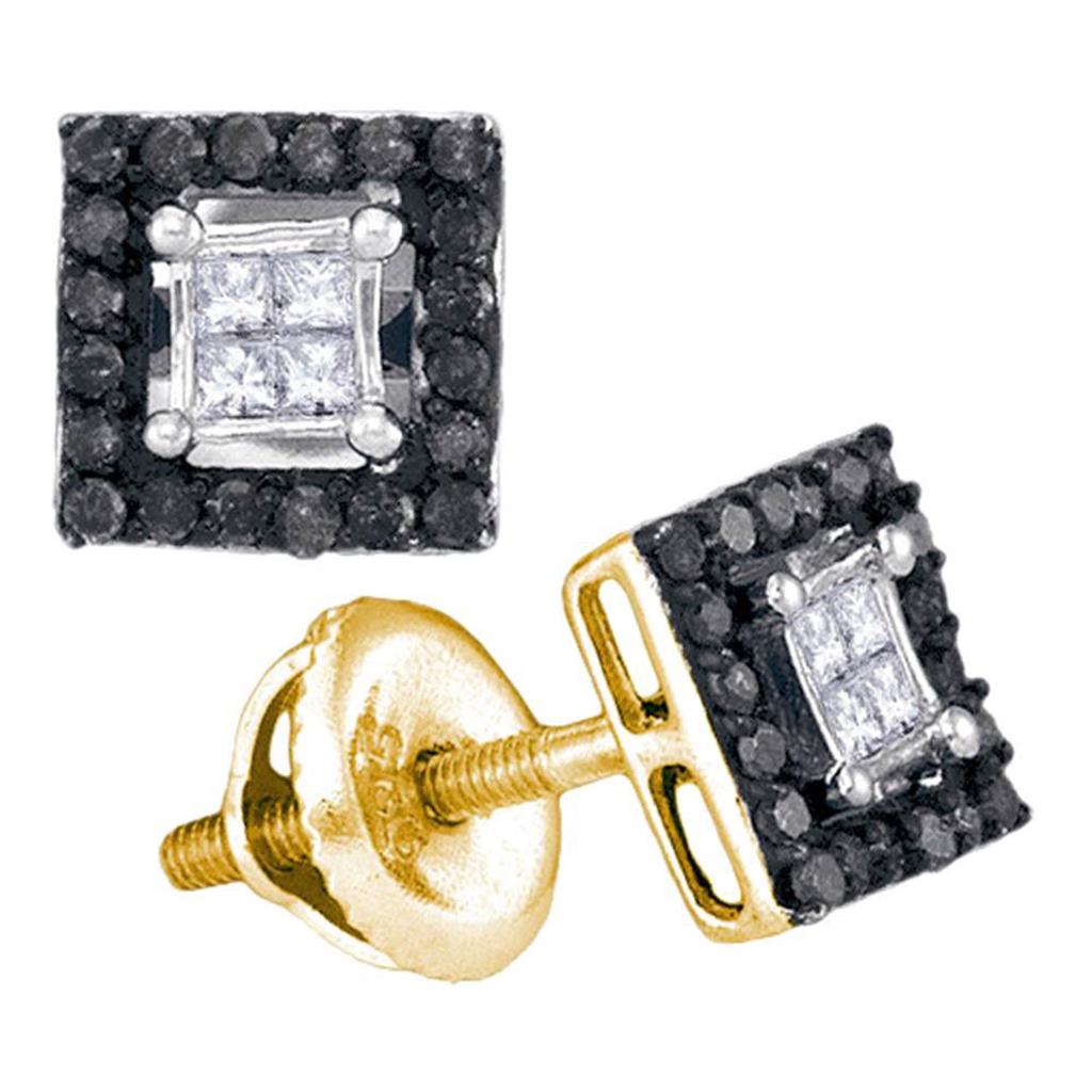 1/3CTW-Diamond BLACK DIAMOND EARRING