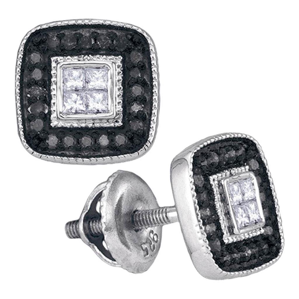 1/3CTW-Diamond BLACK DIAMOND EARRING