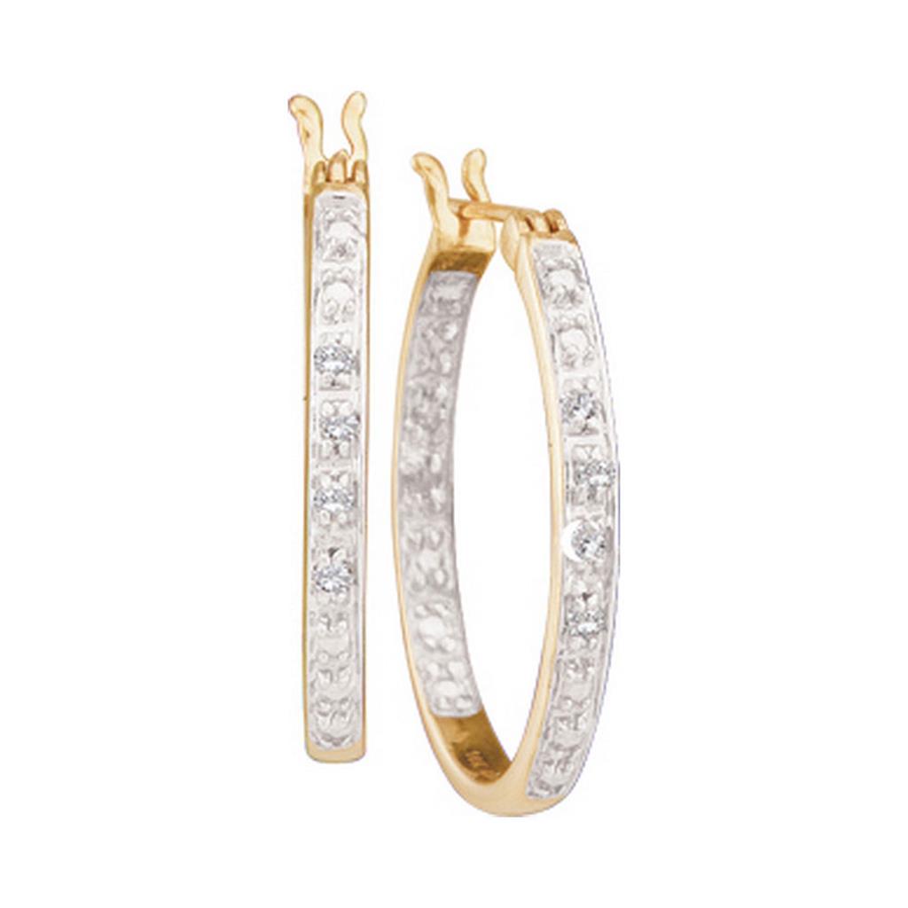 1/10CTW-Diamond FASHION HOOPS