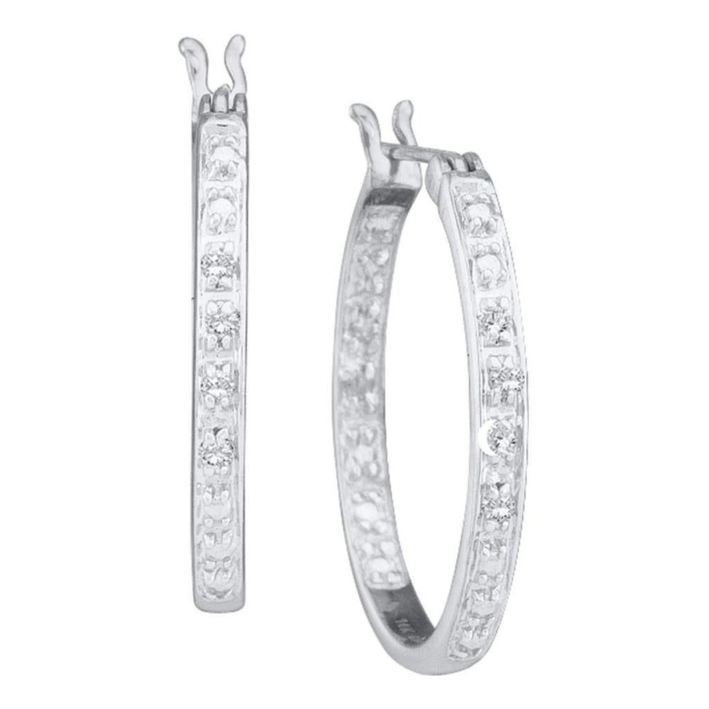1/10CT-Diamond FASHION HOOPS