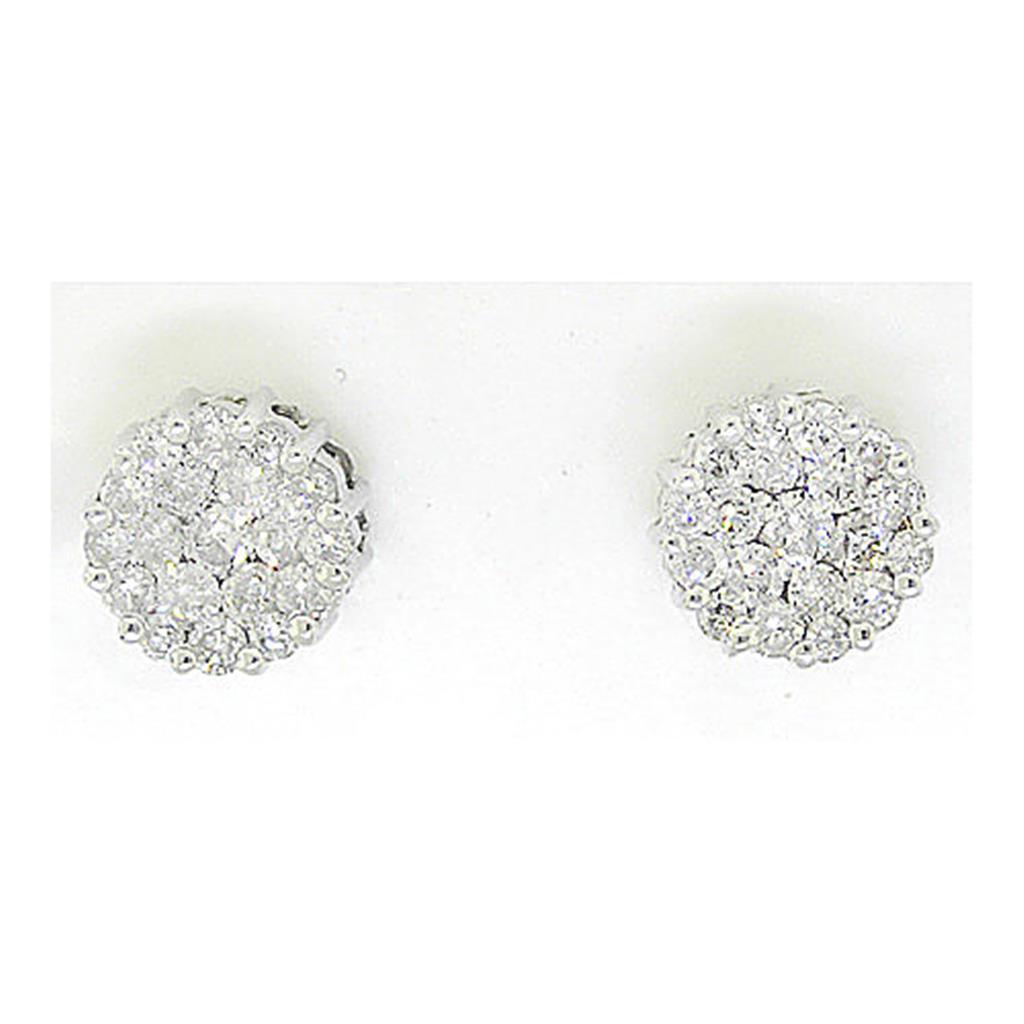 3/4CT-Diamond FLOWER EARRINGS(HE)