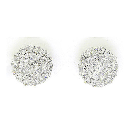 1 CT-Diamond FLOWER EARRINGS