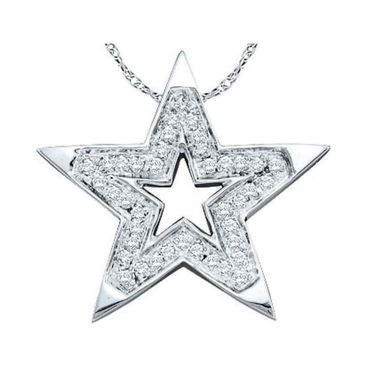 1/6CTW-Diamond STAR PENDANT