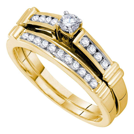 1/3CT-Diamond PR-CENTER BRIDAL SET