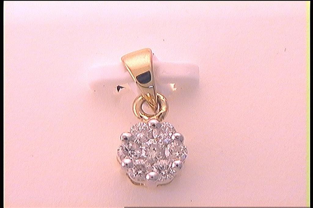 1/4CT-Diamond FLOWER FASHION PENDANT(HE)