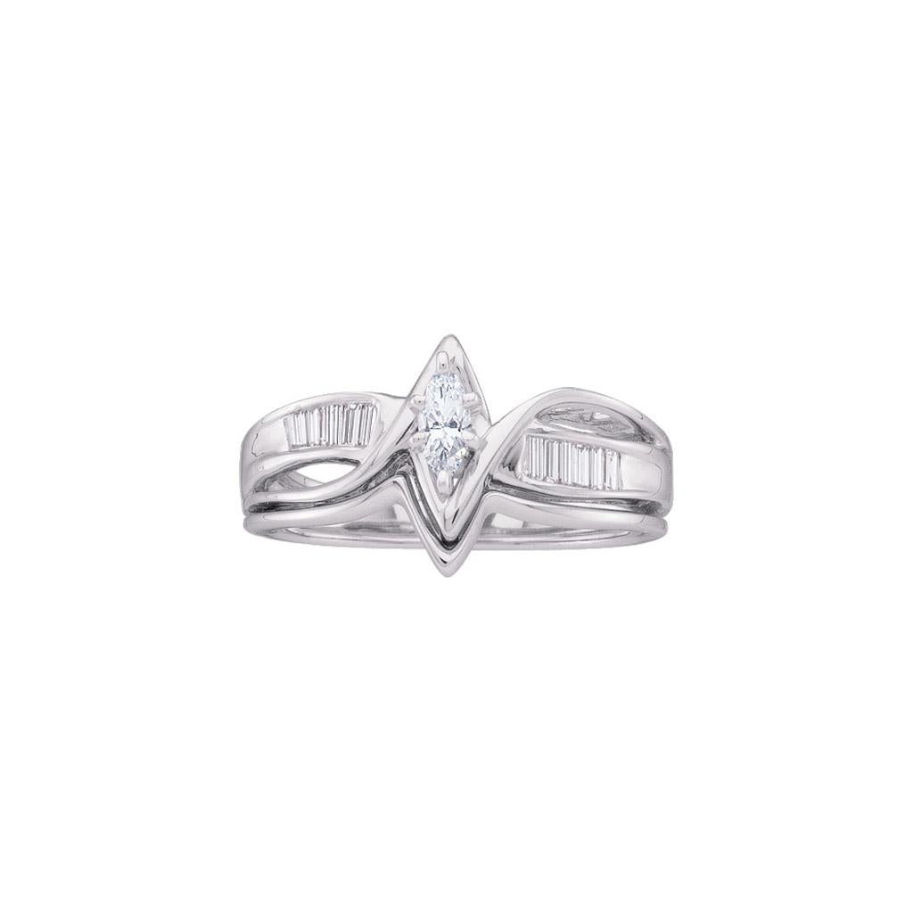 1/4CT-Diamond MQ-CENTER BRIDAL RING