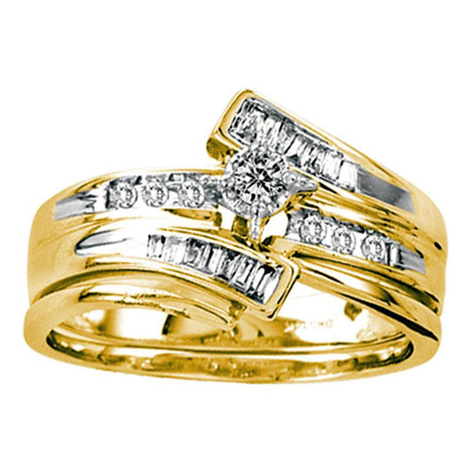 1/4CTW-Diamond RD-CENTER BRIDAL SET