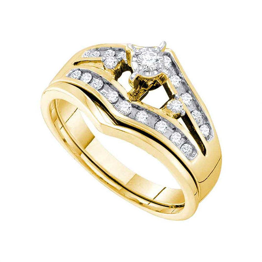 1/4CTW-Diamond CIARA RD-CENTER BRIDAL SET