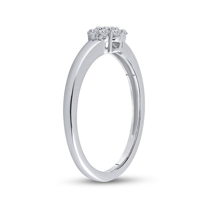 14k White Gold Diamond Bridal Engagement Ring 1/5 Cttw