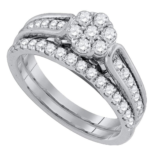 1 CTW-Diamond CIARA FLOWER BRIDAL SET