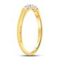 10k Yellow Gold Round Diamond Single Row 5-stone Band Ring 1/6 Cttw