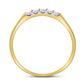 10k Yellow Gold Round Diamond Single Row 5-stone Band Ring 1/6 Cttw