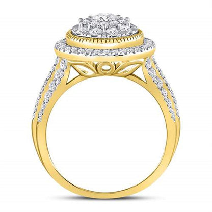 1 1/2CT-Diamond 1/3CT-CRD BRIDAL RING CERTIFIED