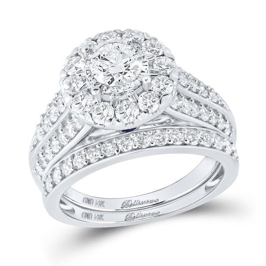 2CTW-Diamond 1/2CT-CRD BELLISIMO BRIDAL SET CERTIFIED