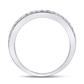 10k White Gold Round Diamond Single Row Band Ring 1/4 Cttw