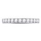 10k White Gold Round Diamond Single Row Band Ring 1/2 Cttw