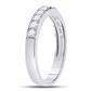 10k White Gold Round Diamond Single Row Band Ring 1/2 Cttw