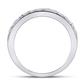 10k White Gold Round Diamond Single Row Band Ring 1/2 Cttw