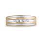 10k Yellow Gold Round Diamond 5-stone Wedding Band Ring 1/4 Cttw