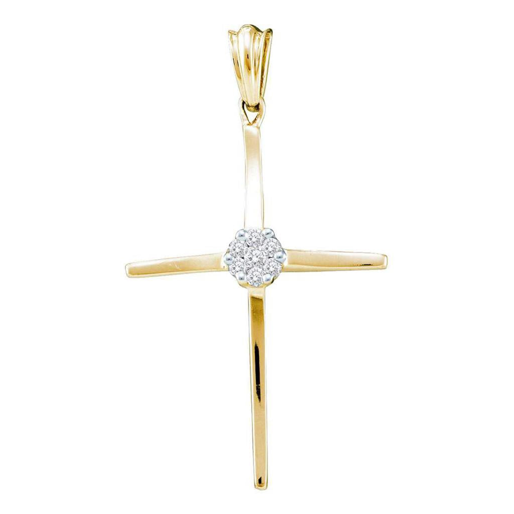 1/10CTW-Diamond CROSS PENDANT