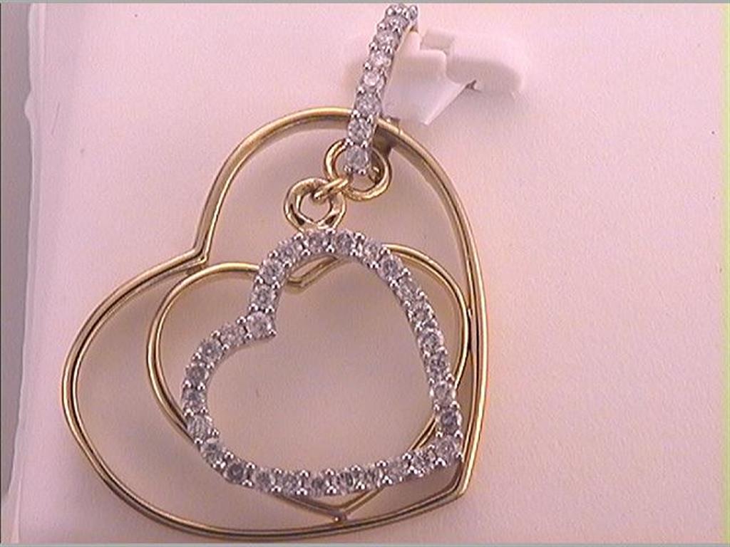 1/3CT-Diamond HEART FASHION PENDANT