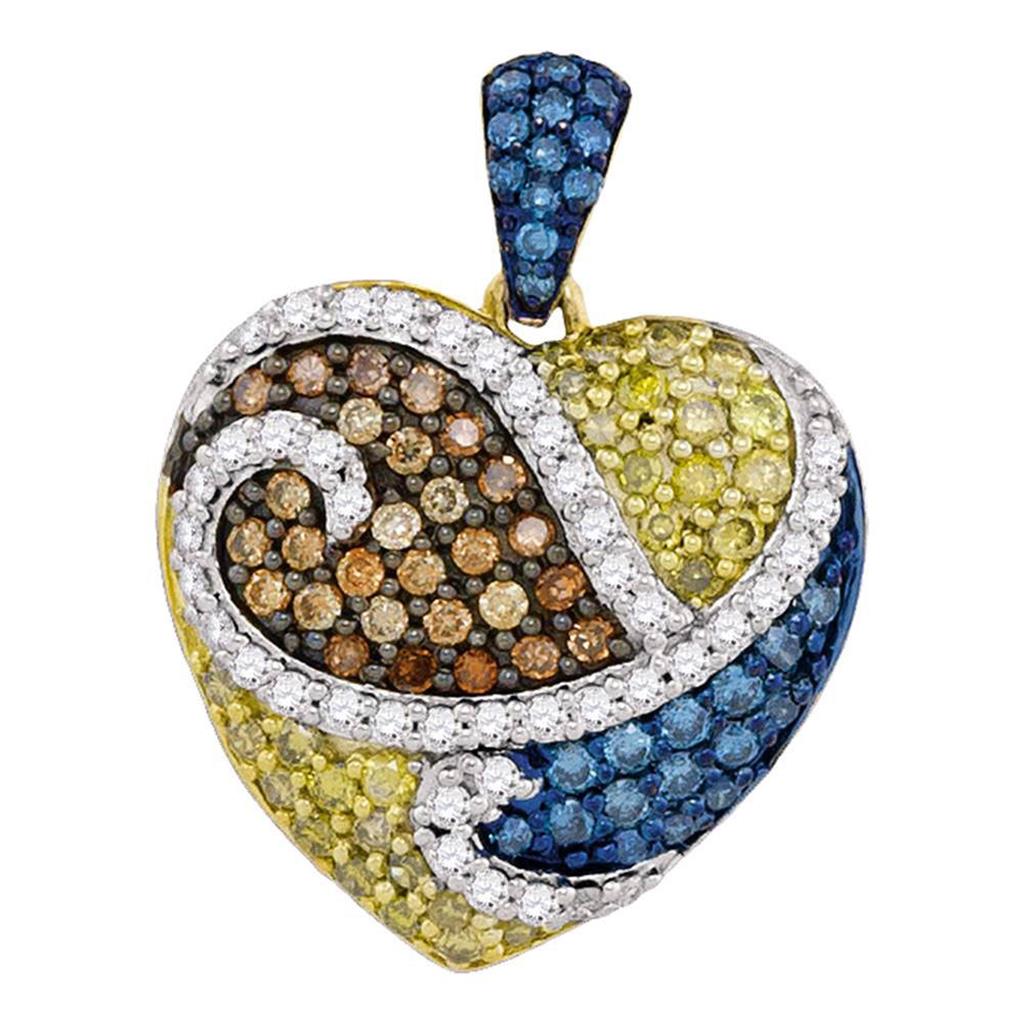 1 CTW-Diamond HEART FASHION PENDANT