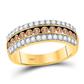 10k Yellow Gold Round Brown Diamond Band Ring 1 Cttw