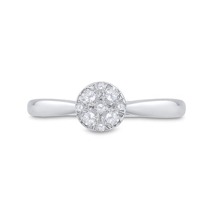 14k White Gold Diamond Bridal Engagement Ring 1/4 Cttw