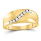 10k Yellow Gold Round Diamond Wedding Band Ring 1/4 Cttw