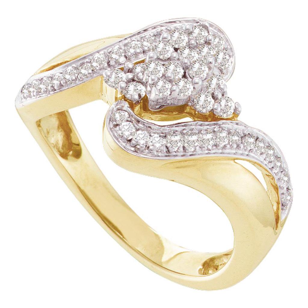 1/2CT-Diamond CLUSTER BRIDAL RING