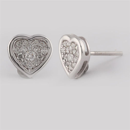 1/3CTW-Diamond HEART EARRING