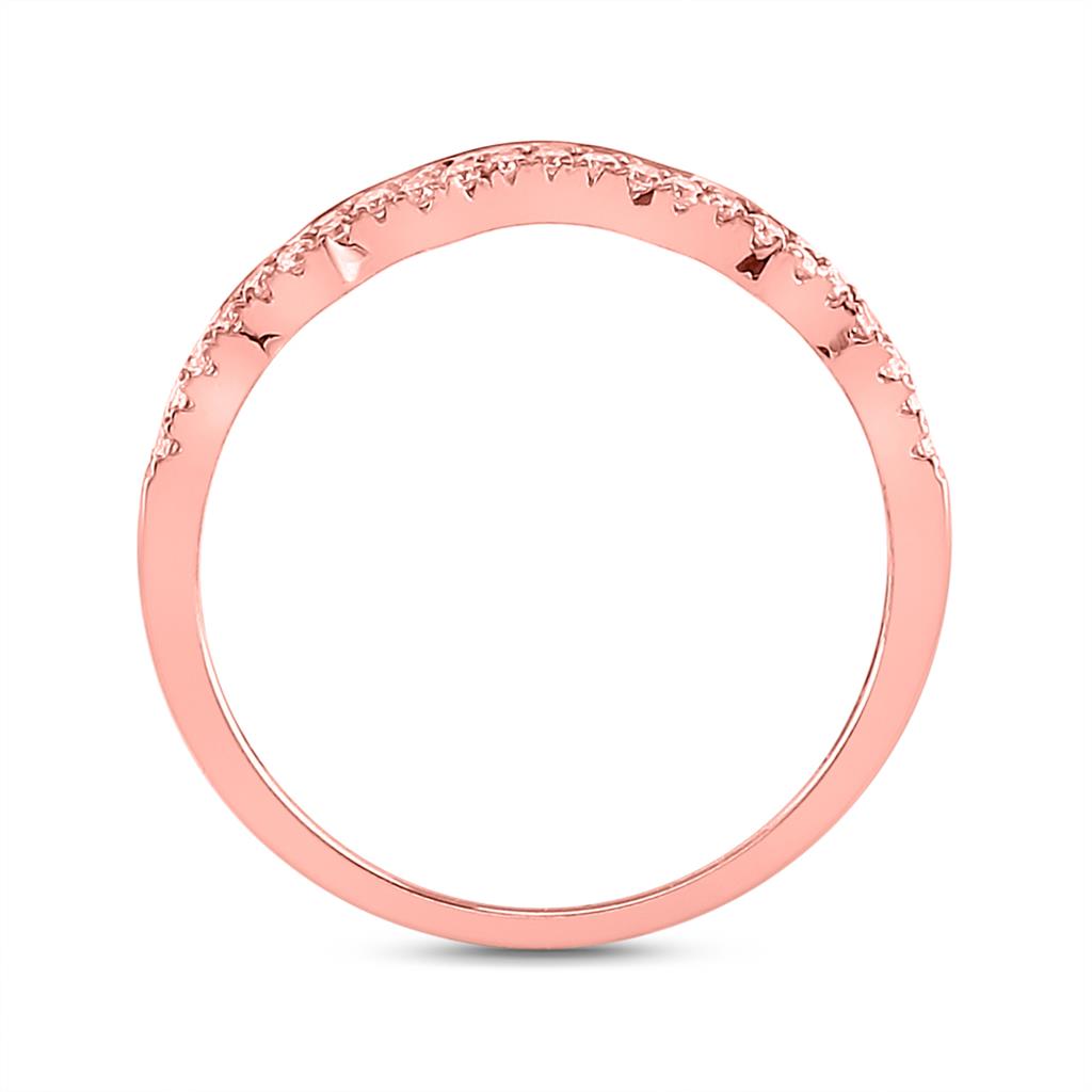 14k Rose Gold Round Diamond Vintage Bridal Wedding Ring Set 1 Ctw