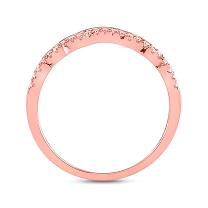 14k Rose Gold Round Diamond Vintage Bridal Wedding Ring Set 1 Ctw