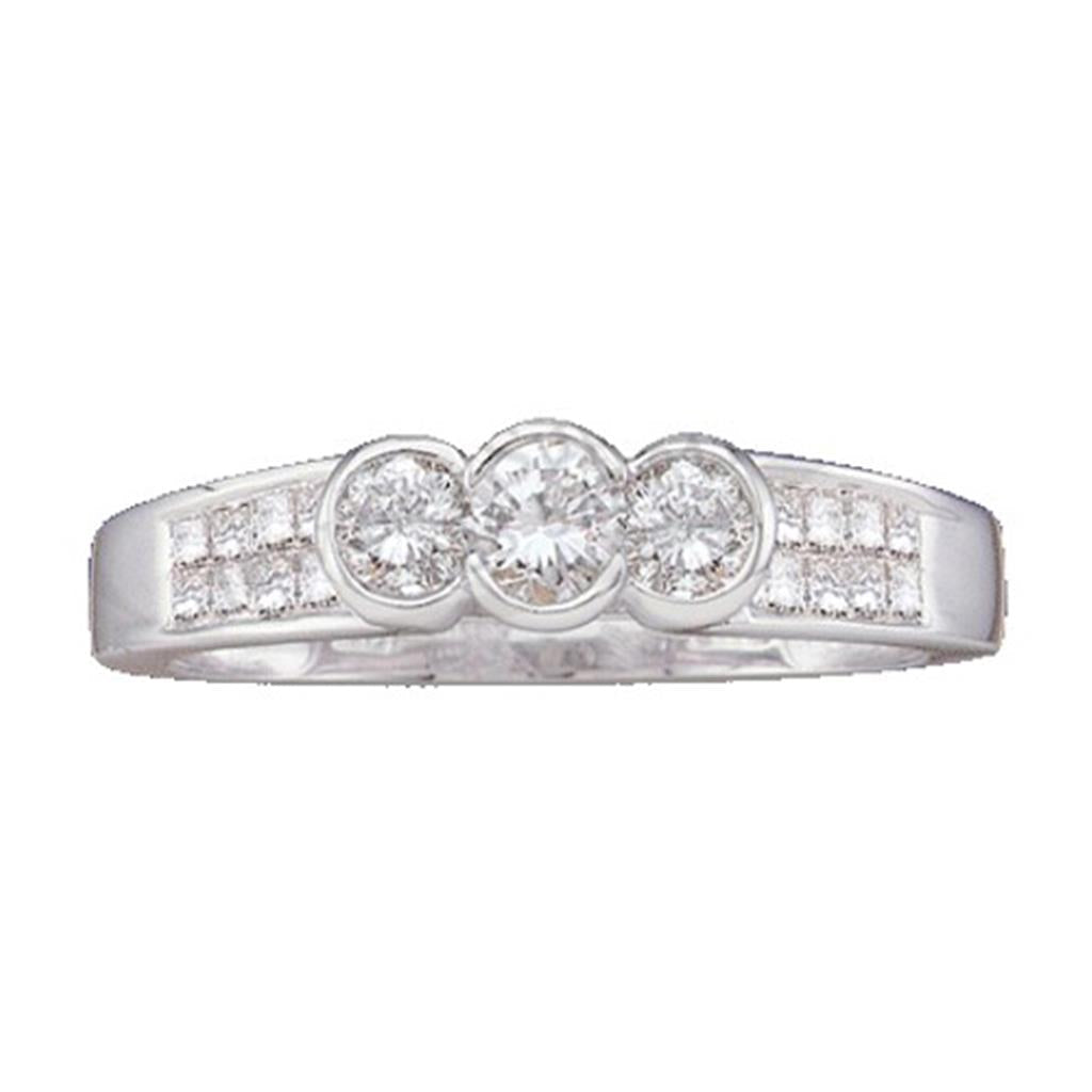 1/2CT-Diamond 3-STONE BRIDAL RING
