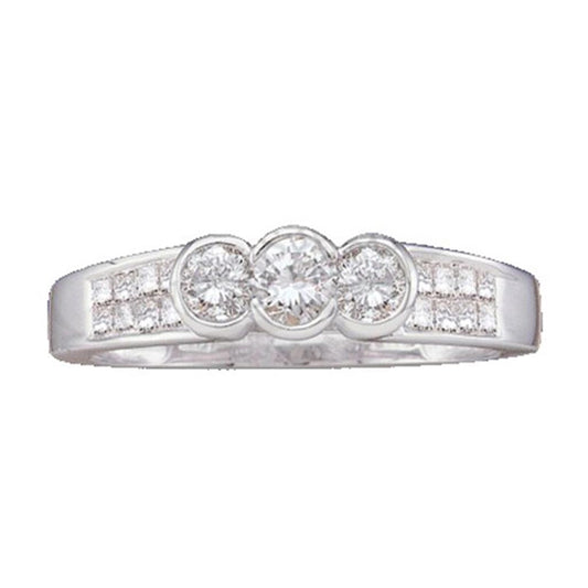 1/2CT-Diamond 3-STONE BRIDAL RING