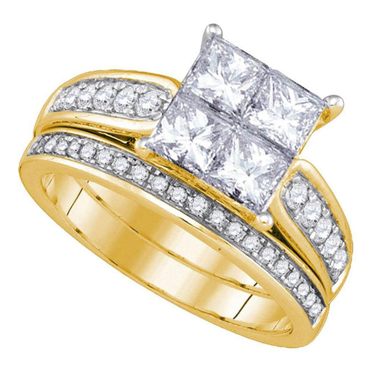 1 CTW-Diamond INVISIBLE BRIDAL SET