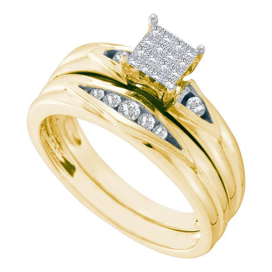 1/4CT-Diamond INVISIBLE BRIDAL SET