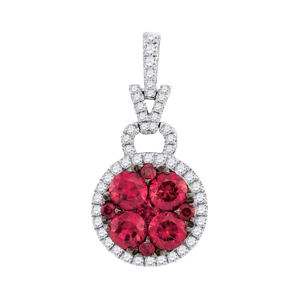 1/4CTW-Diamond 1 (MIN)CT RUBY PENDNAT