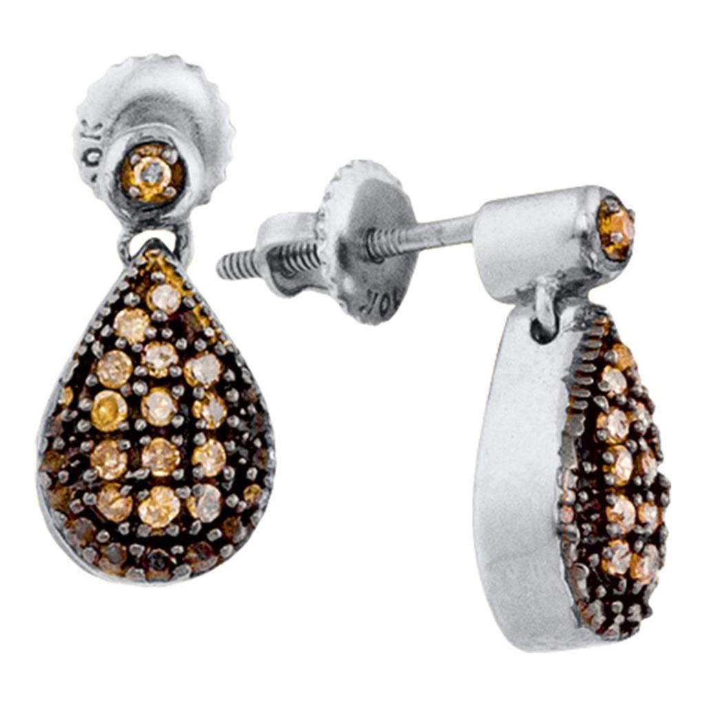 1/5CTW-Diamond FASHION BROWN EARRINGS