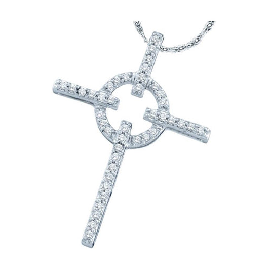 1/4CT-Diamond CROSS PENDANT