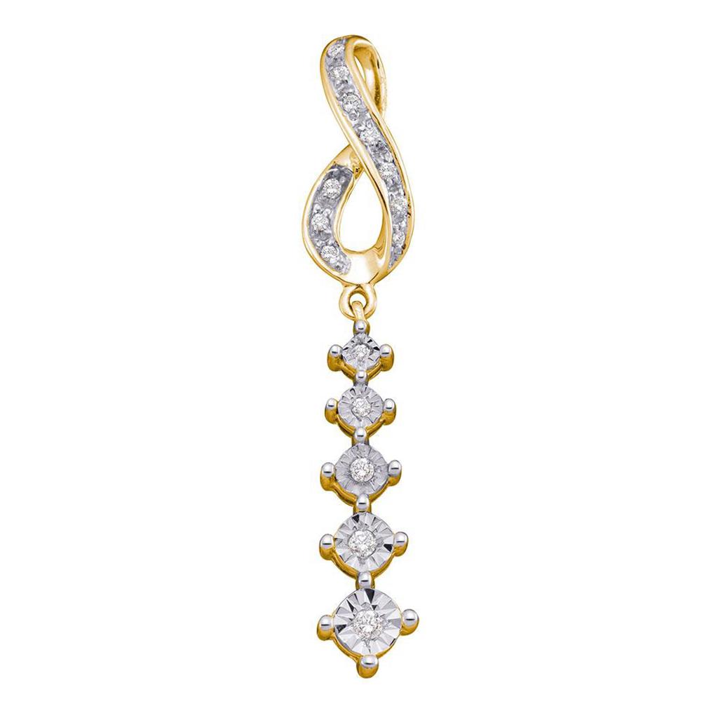 1/6CTW-Diamond FASHION PENDANT