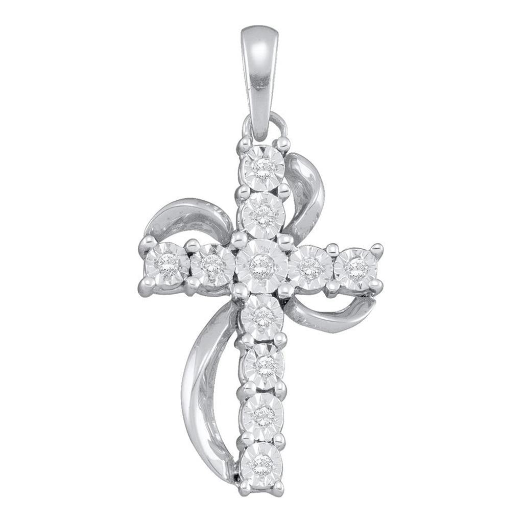 1/8CTW-Diamond CROSS PENDANT