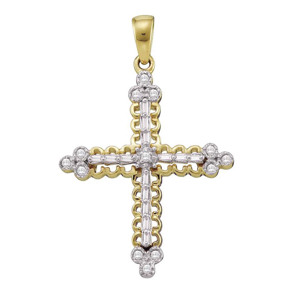 1/20CTW-Diamond CROSS PENDANT